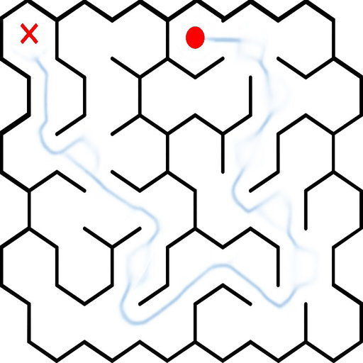 Hexagon maze gif